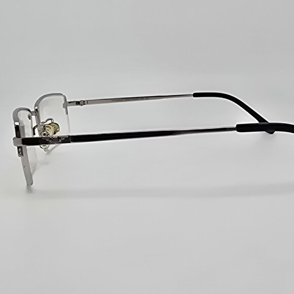 Longines 3028 C2 Silver Black Titanium Semi-Rimless Eyeglasses Frame France 56mm - Picture 3 of 13